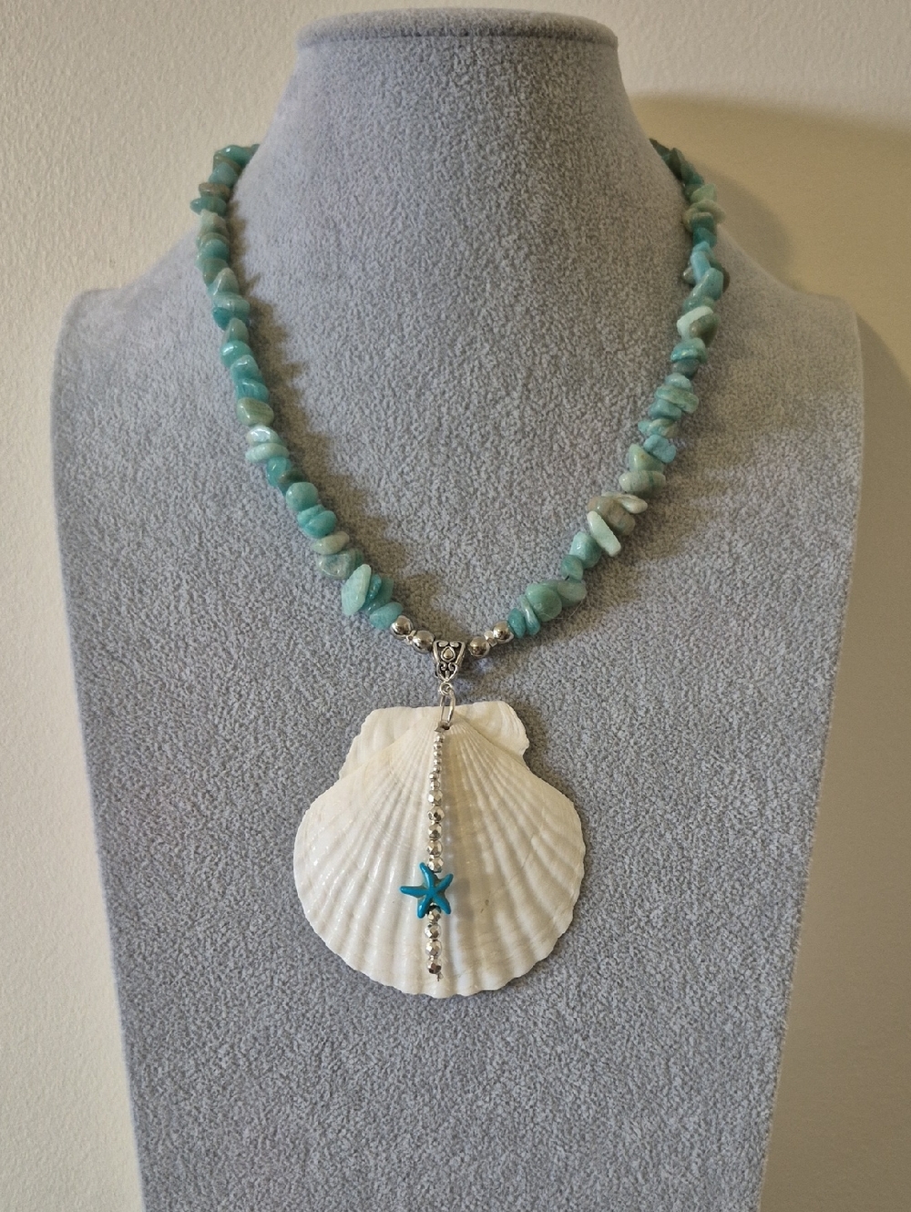 Amazonite & Shell 3 Piece Jewelry Set